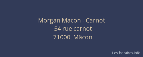Morgan Macon - Carnot