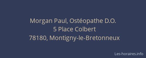 Morgan Paul, Ostéopathe D.O.