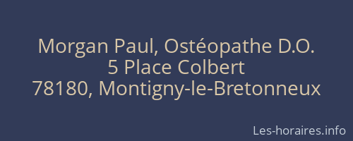 Morgan Paul, Ostéopathe D.O.