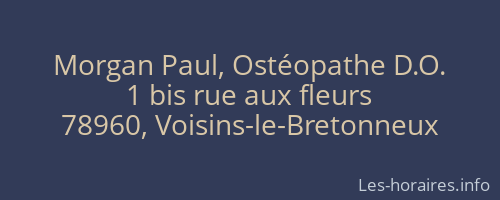 Morgan Paul, Ostéopathe D.O.