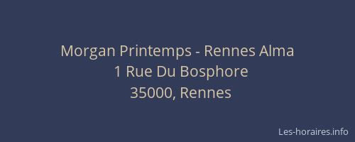 Morgan Printemps - Rennes Alma