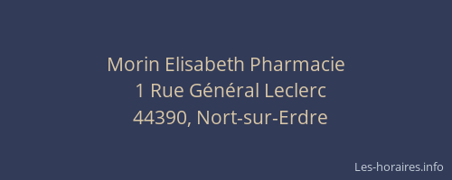 Morin Elisabeth Pharmacie
