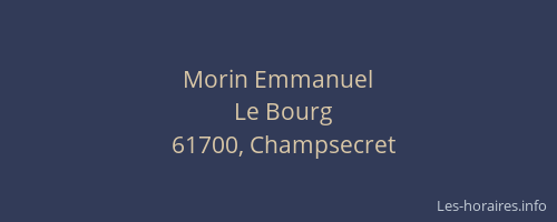Morin Emmanuel