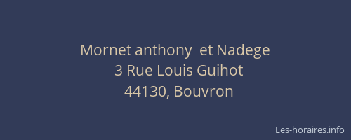 Mornet anthony  et Nadege