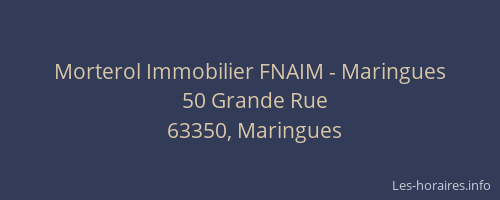 Morterol Immobilier FNAIM - Maringues
