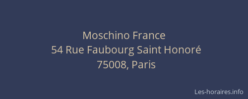 Moschino France