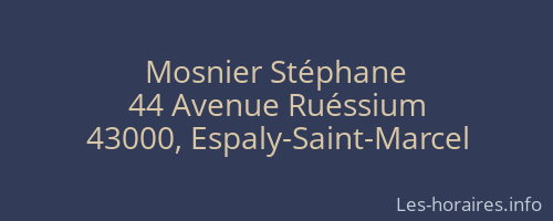 Mosnier Stéphane