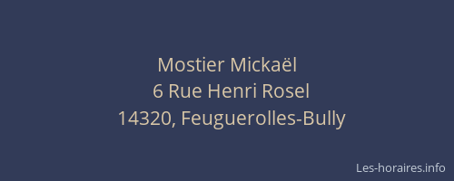 Mostier Micka&euml;l