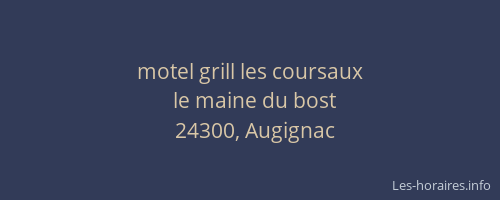 motel grill les coursaux