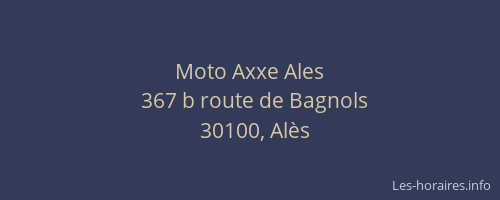 Moto Axxe Ales