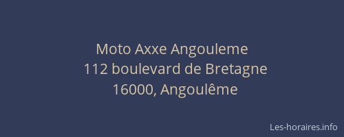 Moto Axxe Angouleme