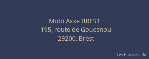 Moto Axxe BREST