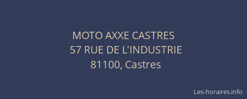 MOTO AXXE CASTRES