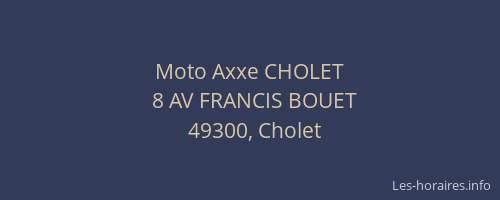 Moto Axxe CHOLET