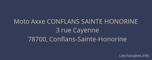 Moto Axxe CONFLANS SAINTE HONORINE