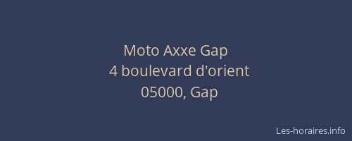 Moto Axxe Gap