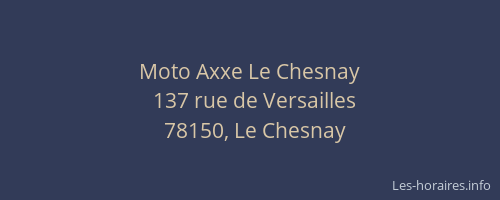 Moto Axxe Le Chesnay