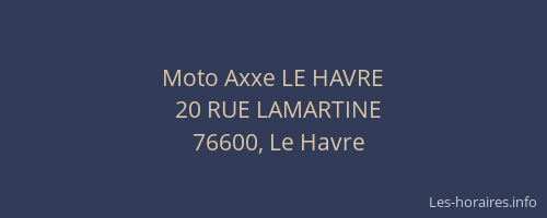 Moto Axxe LE HAVRE