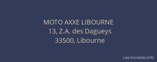 MOTO AXXE LIBOURNE