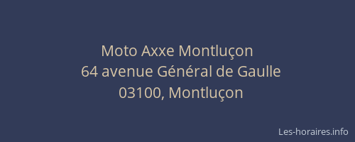 Moto Axxe Montluçon