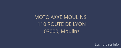 MOTO AXXE MOULINS