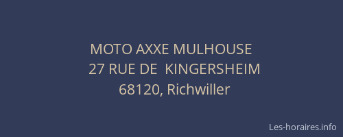 MOTO AXXE MULHOUSE