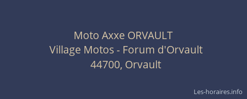 Moto Axxe ORVAULT