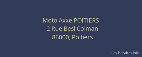 Moto Axxe POITIERS