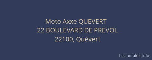 Moto Axxe QUEVERT