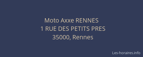 Moto Axxe RENNES