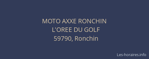 MOTO AXXE RONCHIN