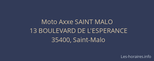 Moto Axxe SAINT MALO
