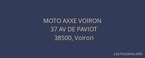 MOTO AXXE VOIRON