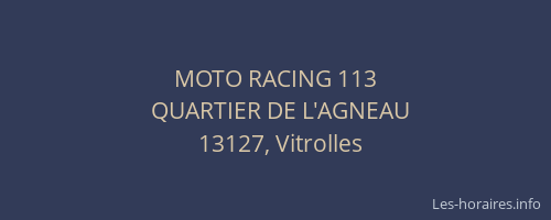 MOTO RACING 113