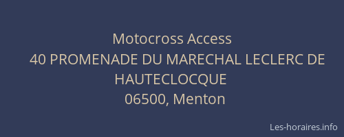 Motocross Access