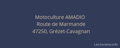Motoculture AMADIO