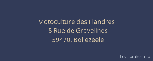 Motoculture des Flandres