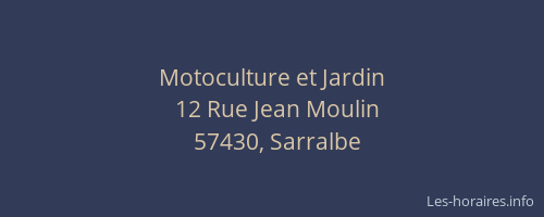 Motoculture et Jardin