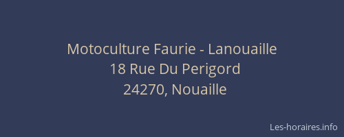 Motoculture Faurie - Lanouaille