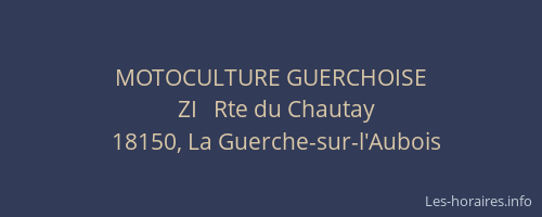 MOTOCULTURE GUERCHOISE