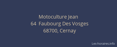 Motoculture Jean
