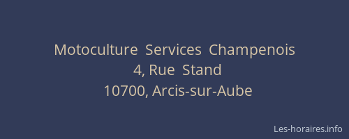 Motoculture  Services  Champenois