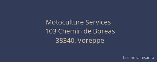Motoculture Services