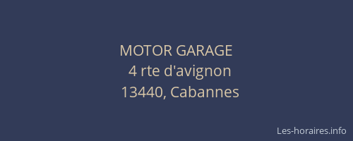MOTOR GARAGE