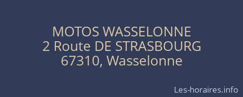 MOTOS WASSELONNE
