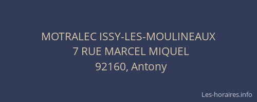 MOTRALEC ISSY-LES-MOULINEAUX