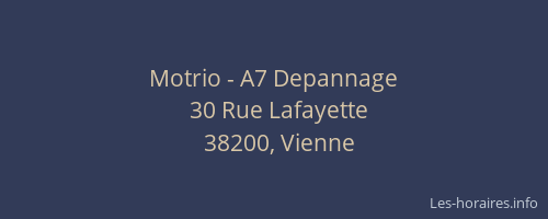 Motrio - A7 Depannage