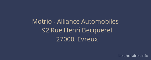 Motrio - Alliance Automobiles