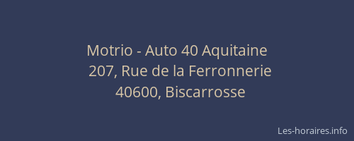 Motrio - Auto 40 Aquitaine