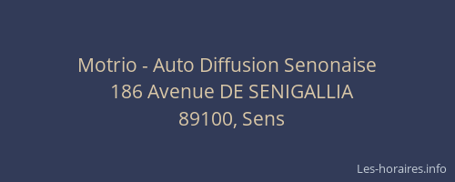 Motrio - Auto Diffusion Senonaise